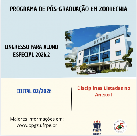 Edital aluno especial - ingresso 2026.2