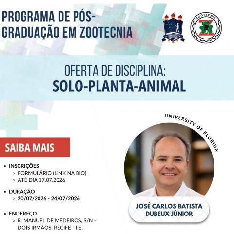 disciplina SOLO/PLANTA/ANIMAL