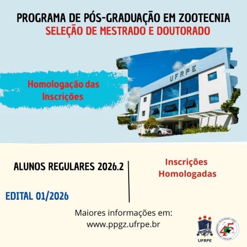 PPGZ divulga o resultado das Inscrições Homologadas após período de recurso